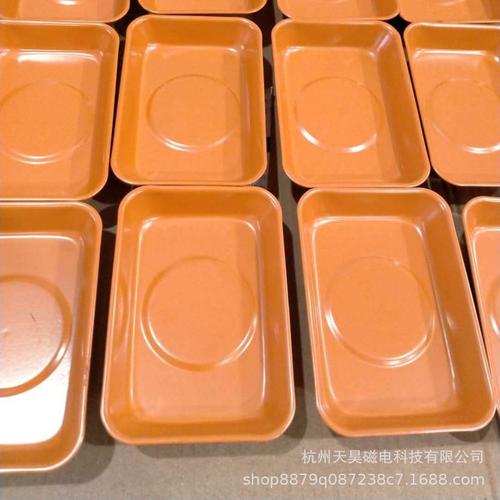 磁性单底托盘 冷轧板喷橙色上下双磁力托盘规格与特性解析